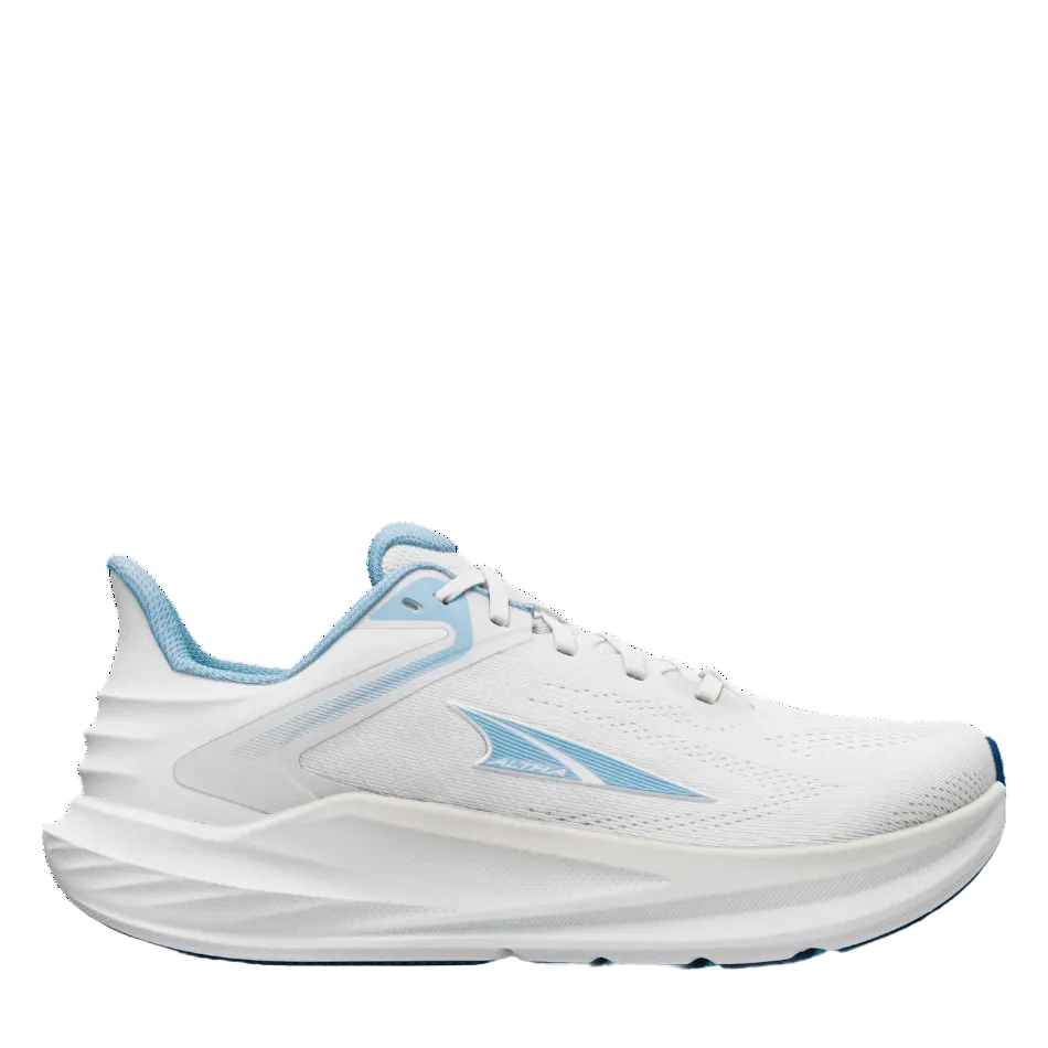 Up & Running Altra Women's Torin 8 running shoes in white and light blue with a breathable mesh upper