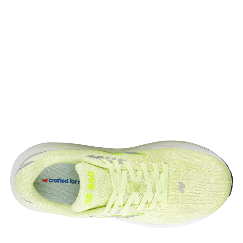 Up & Running New Balance 860 v15 women's running shoes in fennel seed yellow with breathable mesh and Fresh Foam X
